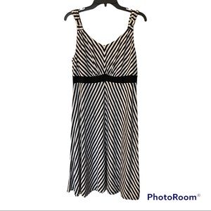 Cato New with Tags Sleeveless Black/White Empire Waist Dress Size 14/16